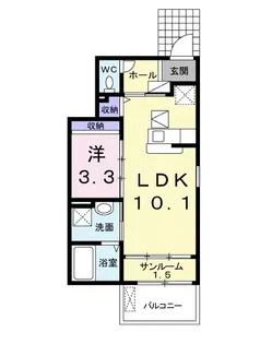 ベル ソレイユ【1階】の間取り
