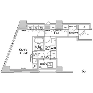 コンフォリア上野広小路【10階】の間取り