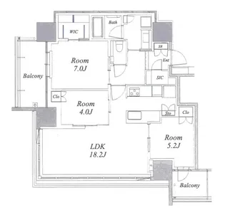 グランドメゾンThe池下ガーデンタワー【20階】の間取り