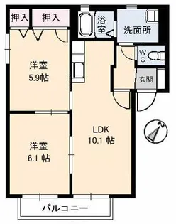 アンジュウ デヤ E【2階】の間取り