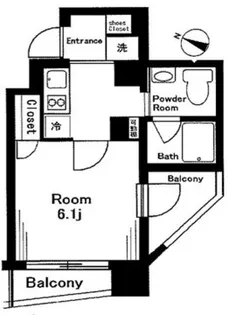 フロントシティ文京【8階】の間取り