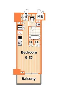 プラウドフラット横浜【3階】の間取り