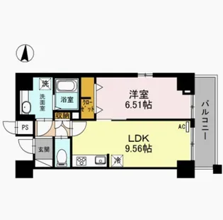 シャルム亀戸【6階】の間取り