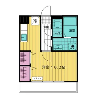 ブルースカイマンションVI【1階】の間取り