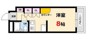 ラポルト旭【4階】の間取り
