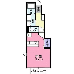 愛知県名古屋市守山区青山台【アパート】の間取り