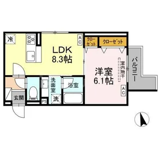 セレスティア栗原II【3階】の間取り