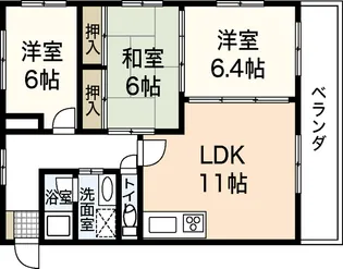 コリーヌ・ヴェール(Colline Vert)【1階】の間取り