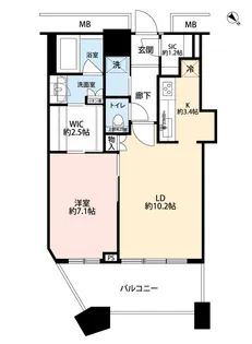 分譲 タワーマンション 角部屋 高層階 閑静な住宅街 設備充実【17階】の間取り