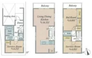 東京都新宿区戸山3【一戸建】の間取り