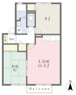 メゾンルピナス【2階】の間取り