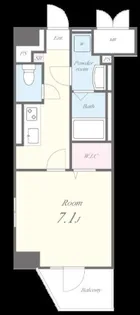 ドゥ バーグ渡辺通【8階】の間取り