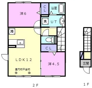 セジュール苫小牧【2階】の間取り