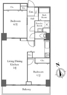 リバーシティ21新川【21階】の間取り