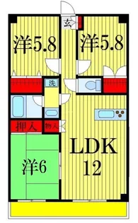 メゾンドソレイユ【1階】の間取り