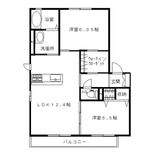 アンジュールB【1階】の間取り