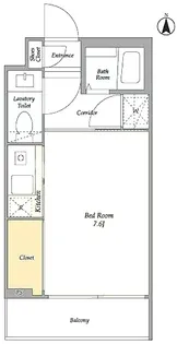 ベルファース都立大学【4階】の間取り