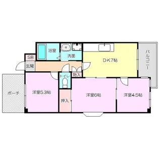 ココチフォレストrs【2階】の間取り