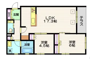 ガーデンコート大崎【1階】の間取り