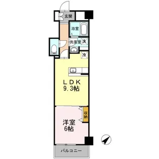 Hill Flat Osaki【1階】の間取り