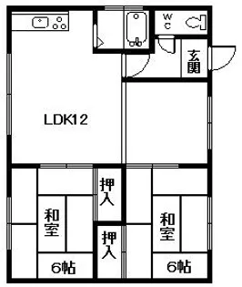 北進ハイツ【2階】の間取り