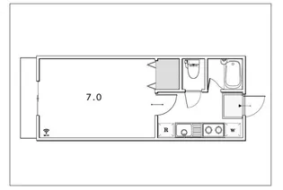 コーポブランシェB【1階】の間取り