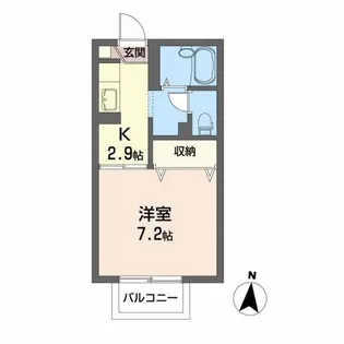 カオリーモ境田 B【1階】の間取り