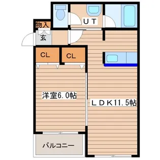 アーバンライフ琴似【3階】の間取り