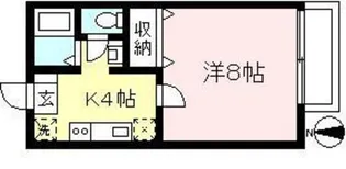 ベルコーポB棟【2階】の間取り