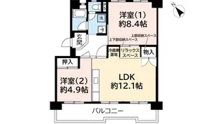 UR洛西新林北【3階】の間取り