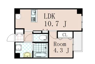 カスタリア壬生【4階】の間取り