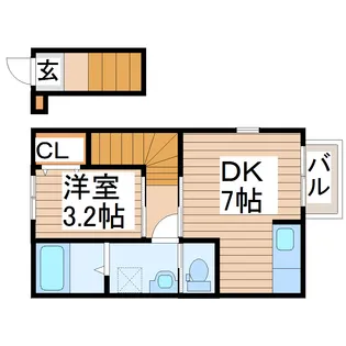 PineS(パインエス)【2階】の間取り