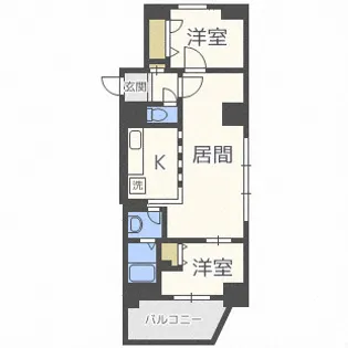 ビッグパレス中島公園【4階】の間取り
