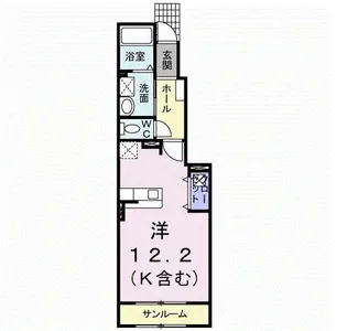 フラン・カーヴ【1階】の間取り