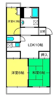 プルミエールD【3階】の間取り