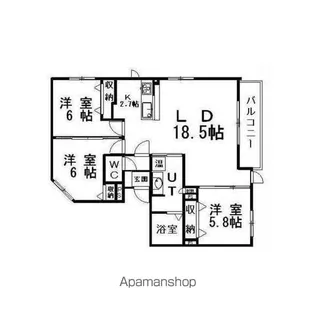 ブライズシーズン双葉テラス【3階】の間取り