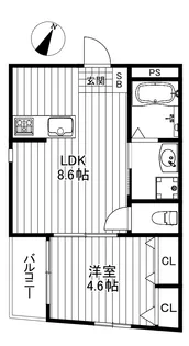 Verus三軒茶屋【3階】の間取り