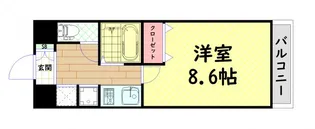 プリメーロ江戸堀【5階】の間取り