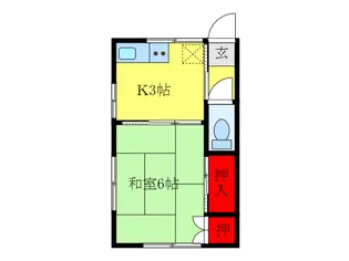 山野上荘【1階】の間取り