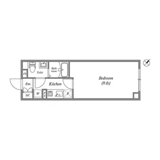 LIVART SEASON幡ヶ谷【2階】の間取り