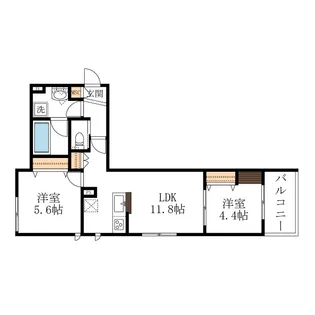 【へーベルメゾン】ラビアンローゼ【1階】の間取り