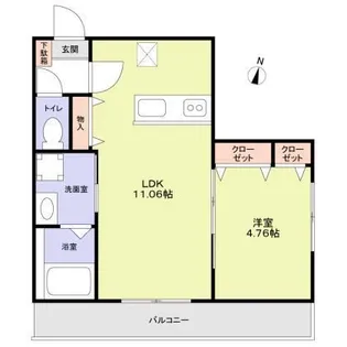 Viola Terrace 北寺尾【1階】の間取り