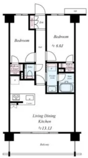 GENOVIA隅田川east skygarden【5階】の間取り