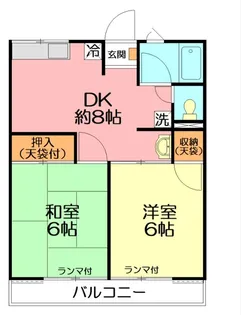 カクヨーガーデン足柄I【2階】の間取り