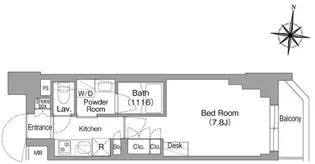 コンフォリアリヴ大崎【5階】の間取り