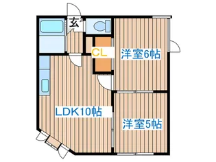 パルコ-ト美乃家【5階】の間取り
