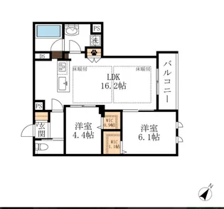 ヴィクトワール南流山【5階】の間取り