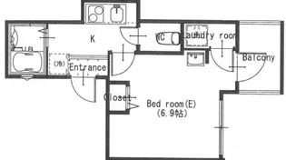 プレミアムコート中丸・東白楽【2階】の間取り