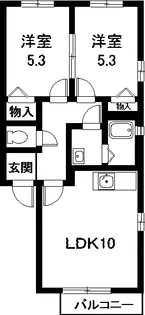 サンハイム・明徳【1階】の間取り