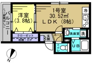 スマイルレジデンス【1階】の間取り